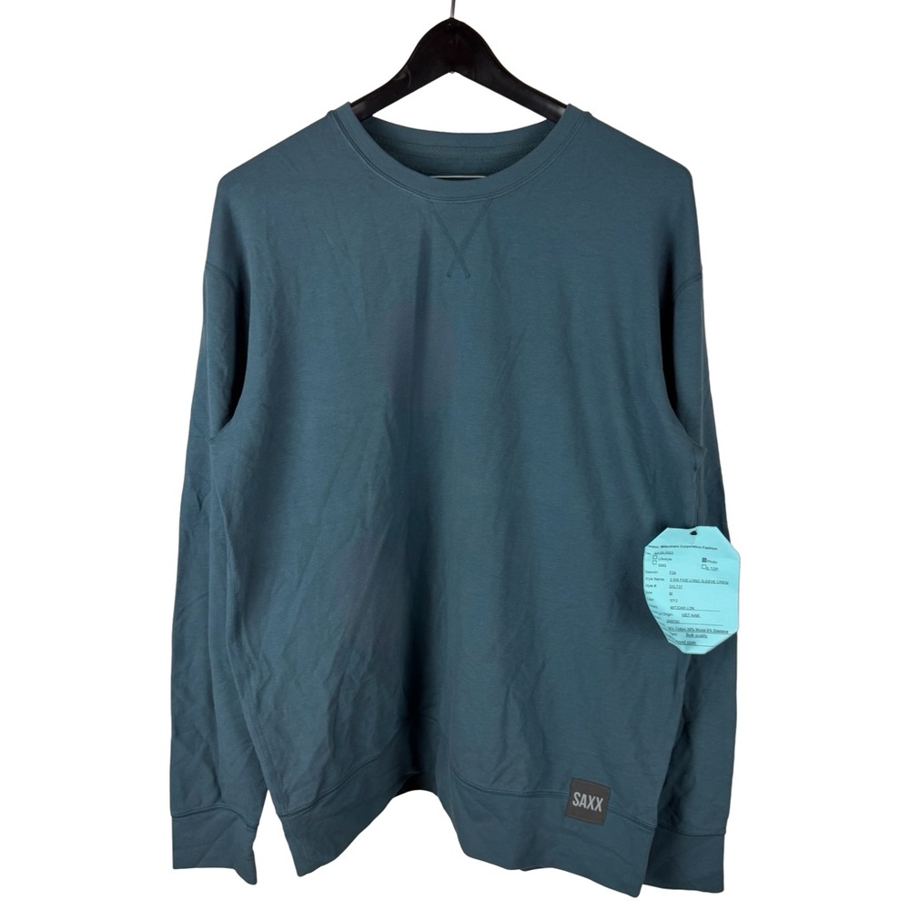 Mens Brand New SAXX 36Five Long Sleeve Soft Sample Green Shirt Size M